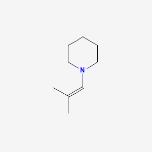 molecular formula C9H17N B1616878 Piperidine, 1-(2-methyl-1-propenyl)- CAS No. 673-33-6