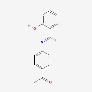 molecular formula C15H13NO2 B1616880 Salicylidene p-aminoacetophenone CAS No. 788-23-8