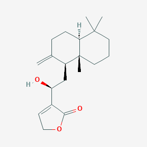 molecular formula C20H30O3 B161689 4-[(1S)-2-[(1S,4As,8aS)-5,5,8a-三甲基-2-甲基亚甲基-3,4,4a,6,7,8-六氢-1H-萘-1-基]-1-羟基乙基]-2H-呋喃-5-酮 CAS No. 1788090-69-6