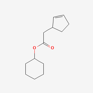 molecular formula C13H20O2 B1616895 Cyclohexyl cyclopent-2-ene-1-acetate CAS No. 65405-69-8