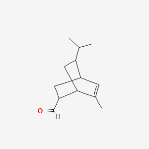 molecular formula C13H20O B1616911 Bicyclo[2.2.2]oct-5-ene-2-carboxaldehyde, 6-methyl-8-(1-methylethyl)- CAS No. 67845-30-1