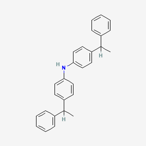molecular formula C28H27N B1616919 4-(1-Phenylethyl)-n-[4-(1-phenylethyl)phenyl]aniline CAS No. 60160-25-0