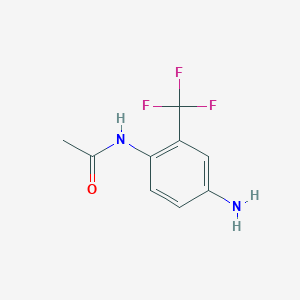 molecular formula C9H9F3N2O B161694 N-[4-amino-2-(trifluoromethyl)phenyl]acetamide CAS No. 134514-34-4