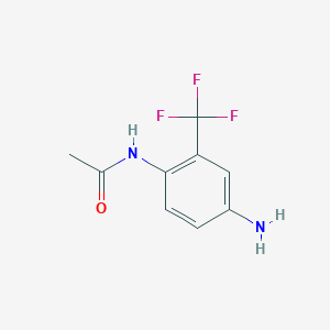 molecular formula C9H9F3N2O B161694 4-Amino-2-(trifluorométhyl)acétanilide CAS No. 134514-34-4