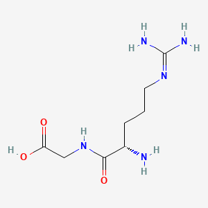 molecular formula C8H17N5O3 B1616941 甘氨酸，N-L-精氨酰- CAS No. 2418-67-9