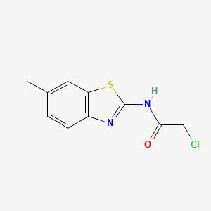 molecular formula C10H9ClN2OS B1616951 2-chloro-N-(6-methyl-1,3-benzothiazol-2-yl)acetamide CAS No. 3174-15-0