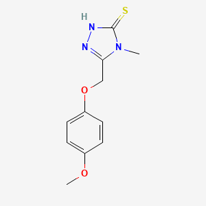 molecular formula C11H13N3O2S B1616955 5-[(4-甲氧基苯氧基)甲基]-4-甲基-4H-1,2,4-三唑-3-硫醇 CAS No. 485339-93-3