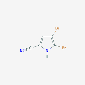 molecular formula C5H2Br2N2 B1616979 4,5-dibromo-1H-pyrrole-2-carbonitrile CAS No. 34649-19-9