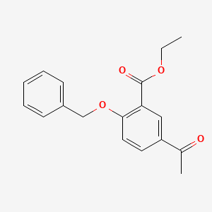 molecular formula C18H18O4 B1616989 Ethyl 5-acetyl-2-benzyloxybenzoate CAS No. 60561-28-6