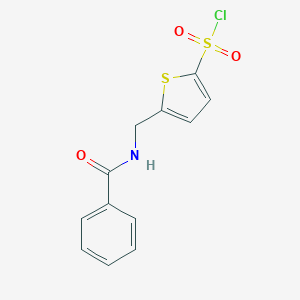 molecular formula C12H10ClNO3S2 B161699 5-(benzamidomethyl)thiophene-2-sulfonyl Chloride CAS No. 138872-44-3
