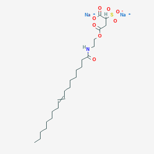 molecular formula C24H41NNa2O8S B1616993 Butanedioic acid, sulfo-, mono[2-[[(9Z)-1-oxo-9-octadecenyl]amino]ethyl] ester, disodium salt CAS No. 68479-64-1
