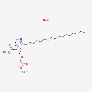 molecular formula C26H48N2Na2O6 B1617011 Disodium 1-(2-(carboxymethoxy)ethyl)-1-(carboxymethyl)-2-heptadecyl-4,5-dihydro-1H-imidazolium hydroxide CAS No. 69868-14-0