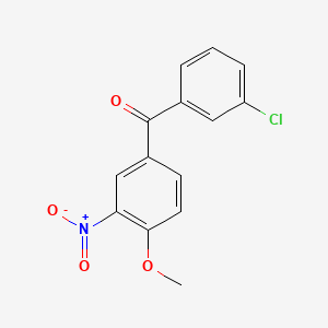 molecular formula C14H10ClNO4 B1617032 (3-氯苯基)-(4-甲氧基-3-硝基苯基)甲酮 CAS No. 66938-41-8
