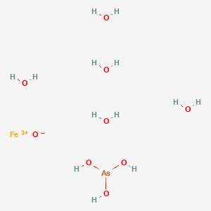 molecular formula As2Fe2O6.Fe2O3. 5H2O<br>AsFeH13O9+ B1617063 Ferric arsenite CAS No. 63989-69-5