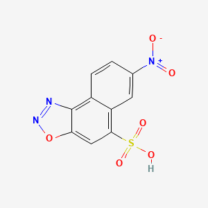 molecular formula C10H5N3O6S B1617068 Naphth[1,2-d][1,2,3]oxadiazole-5-sulfonic acid, 7-nitro- CAS No. 84-91-3