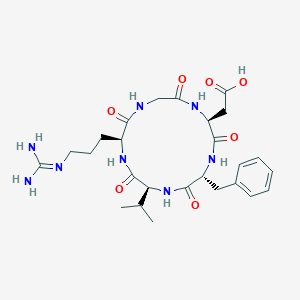 molecular formula C26H38N8O7 B161707 环（精氨酸-甘氨酸-天冬氨酸-D-苯丙氨酸-缬氨酸） CAS No. 137813-35-5