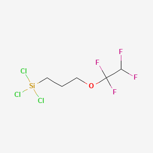molecular formula C5H7Cl3F4OSi B1617072 Trichloro[3-(1,1,2,2-tetrafluoroethoxy)propyl]silane CAS No. 756-76-3