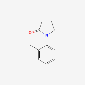 molecular formula C11H13NO B1617097 2-Pyrrolidinone, 1-(2-methylphenyl)- CAS No. 24059-71-0