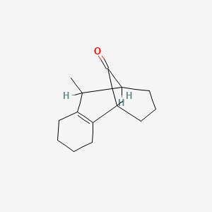 molecular formula C14H20O B1617102 5,9-Methanobenzocycloocten-11-one, 1,2,3,4,5,6,7,8,9,10-decahydro-10-methyl- CAS No. 22690-27-3
