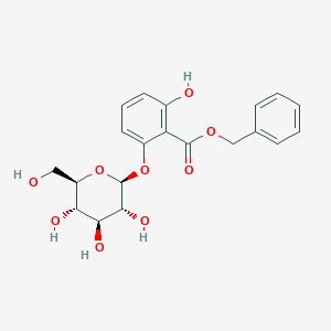 molecular formula C20H22O9 B161711 2-羟基-6-[(2S,3R,4S,5S,6R)-3,4,5-三羟基-6-(羟甲基)氧杂环-2-基]氧基苯甲酸苄酯 CAS No. 403857-21-6