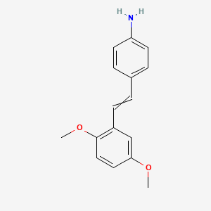 molecular formula C16H17NO2 B1617115 4-[2-(2,5-Dimethoxyphenyl)ethenyl]aniline CAS No. 32180-65-7