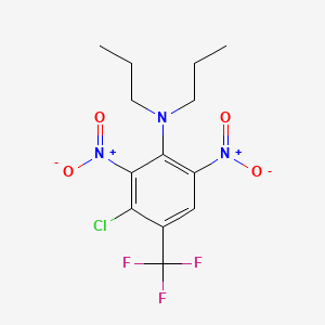 molecular formula C13H15ClF3N3O4 B1617118 Benzenamine, 3-chloro-2,6-dinitro-N,N-dipropyl-4-(trifluoromethyl)- CAS No. 29091-20-1