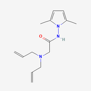 molecular formula C14H21N3O B1617121 Acetamide, 2-(diallylamino)-N-(2,5-dimethylpyrrol-1-yl)- CAS No. 20627-27-4