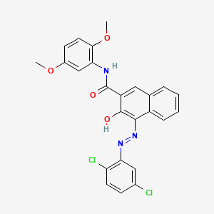 molecular formula C25H19Cl2N3O4 B1617151 2-Naphthalenecarboxamide, 4-[(2,5-dichlorophenyl)azo]-N-(2,5-dimethoxyphenyl)-3-hydroxy- CAS No. 6410-40-8