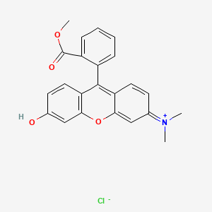 molecular formula C23H20ClNO4 B1617154 N-(6-Hydroxy-9-(2-(methoxycarbonyl)phenyl)-3H-xanthen-3-ylidene)-N,N-dimethylammonium chloride CAS No. 6441-88-9