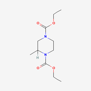 molecular formula C11H20N2O4 B1617161 1,4-二羧酸二乙酯-2-甲基哌嗪 CAS No. 63981-45-3