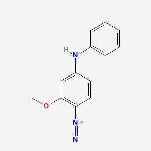 molecular formula C13H12N3O+ B1617199 Benzenediazonium, 2-methoxy-4-(phenylamino)- CAS No. 32445-12-8