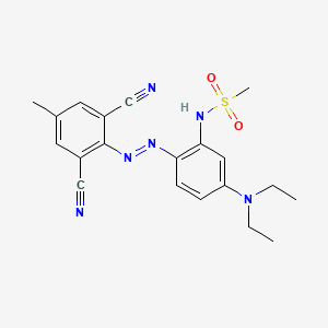 B1617236 Methanesulfonamide, N-[2-[(2,6-dicyano-4-methylphenyl)azo]-5-(diethylamino)phenyl]- CAS No. 68385-96-6