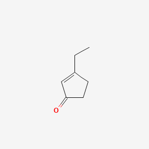 molecular formula C7H10O B1617259 2-环戊烯-1-酮，3-乙基- CAS No. 5682-69-9