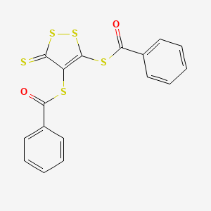 molecular formula C17H10O2S5 B1617265 4,5-Bis(benzoylthio)-1,2-dithiole-3-thione CAS No. 82504-65-2
