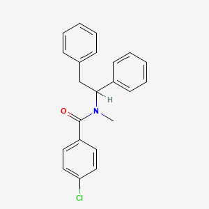 molecular formula C22H20ClNO B1617274 4-Chloro-N-(1,2-diphenylethyl)-N-methylbenzamide CAS No. 24498-89-3