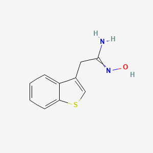 molecular formula C10H10N2OS B1617279 2-(1-Benzothiophen-3-YL)-N-hydroxyethanimidamide CAS No. 24035-76-5