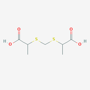 molecular formula C7H12O4S2 B1617282 2-({[(1-Carboxyethyl)sulfanyl]methyl}sulfanyl)propanoic acid CAS No. 98962-98-2