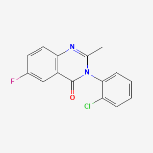 molecular formula C15H10ClFN2O B1617316 3-(2-氯苯基)-6-氟-2-甲基-4(3H)-喹唑啉酮 CAS No. 49579-12-6