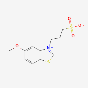 molecular formula C12H15NO4S2 B1617319 Benzothiazolium, 5-methoxy-2-methyl-3-(3-sulfopropyl)-, inner salt CAS No. 63149-01-9