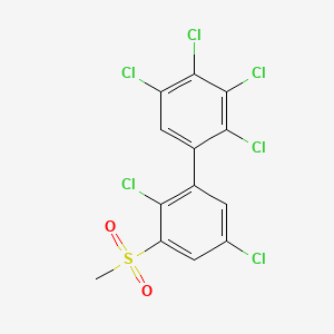 B1617322 1,1'-Biphenyl, 2,2',3,4,5,5'-hexachloro-3'-(methylsulfonyl)- CAS No. 104086-18-2