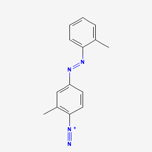 molecular formula C14H13N4+ B1617333 Benzenediazonium, 2-methyl-4-((2-methylphenyl)azo)- CAS No. 35472-85-6