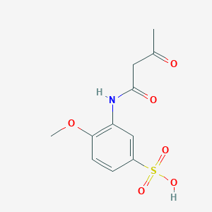 molecular formula C11H13NO6S B1617344 Benzenesulfonic acid, 3-[(1,3-dioxobutyl)amino]-4-methoxy- CAS No. 6375-00-4