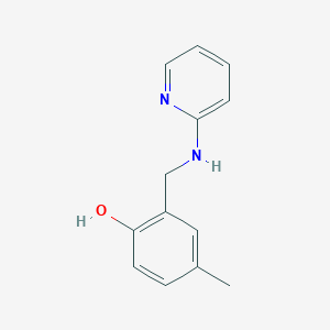 molecular formula C13H14N2O B1617355 4-甲基-2-[(2-吡啶基氨基)甲基]苯酚 CAS No. 632329-79-4