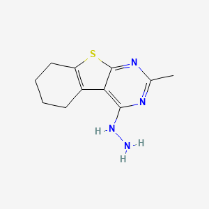 molecular formula C11H14N4S B1617359 4-肼基-2-甲基-5,6,7,8-四氢[1]苯并噻吩并[2,3-d]嘧啶 CAS No. 77995-54-1