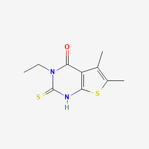 B1617361 3-Ethyl-2-mercapto-5,6-dimethylthieno[2,3-d]pyrimidin-4(3h)-one CAS No. 59898-60-1