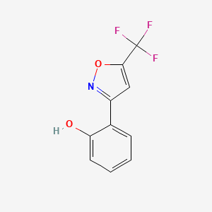 molecular formula C10H6F3NO2 B1617362 2-[5-(三氟甲基)异恶唑-3-基]苯酚 CAS No. 312505-97-8