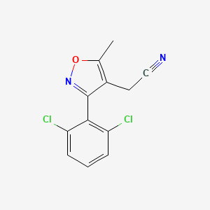 B1617366 2-(3-(2,6-Dichlorophenyl)-5-methylisoxazol-4-yl)acetonitrile CAS No. 519056-44-1