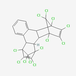 molecular formula C20H8Cl12 B1617392 1,4:5,8-二甲烷三苯并苯, 1,2,3,4,5,6,7,8,13,13,14,14-十二氯-1,4,4a,4b,5,8,8a,12b-八氢- CAS No. 5696-92-4