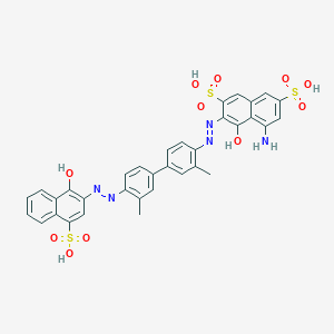 molecular formula C34H27N5O11S3 B1617393 Blue RX CAS No. 6420-09-3