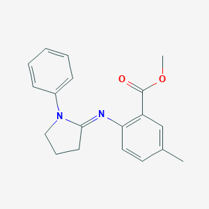 molecular formula C19H20N2O2 B016174 Methyl 5-methyl-2-[(1-phenylpyrrolidin-2-ylidene)amino]benzoate CAS No. 856925-73-0